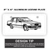 2" X 4" Aluminum License Plate  Thumbnail