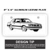 2" X 4" Aluminum License Plate  Thumbnail