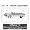 2" X 4" Aluminum License Plate  Thumbnail