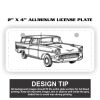 2" X 4" Aluminum License Plate  Thumbnail