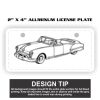 2" X 4" Aluminum License Plate  Thumbnail