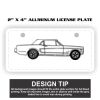 2" X 4" Aluminum License Plate  Thumbnail