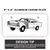 2" X 4" Aluminum License Plate  Thumbnail