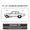 2" X 4" Aluminum License Plate  Thumbnail