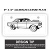 2" X 4" Aluminum License Plate  Thumbnail