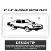 2" X 4" Aluminum License Plate  Thumbnail