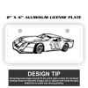 2" X 4" Aluminum License Plate  Thumbnail