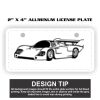 2" X 4" Aluminum License Plate  Thumbnail
