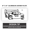 2" X 4" Aluminum License Plate  Thumbnail