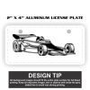 2" X 4" Aluminum License Plate  Thumbnail
