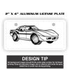2" X 4" Aluminum License Plate  Thumbnail