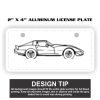 2" X 4" Aluminum License Plate  Thumbnail