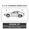 2" X 4" Aluminum License Plate  Thumbnail