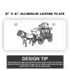 2" X 4" Aluminum License Plate  Thumbnail
