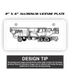 2" X 4" Aluminum License Plate  Thumbnail
