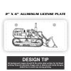 2" X 4" Aluminum License Plate  Thumbnail