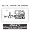 2" X 4" Aluminum License Plate  Thumbnail