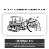 2" X 4" Aluminum License Plate  Thumbnail