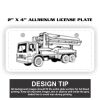 2" X 4" Aluminum License Plate  Thumbnail
