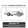 2" X 4" Aluminum License Plate  Thumbnail