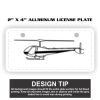 2" X 4" Aluminum License Plate  Thumbnail