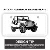2" X 4" Aluminum License Plate  Thumbnail