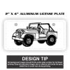 2" X 4" Aluminum License Plate  Thumbnail