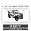2" X 4" Aluminum License Plate  Thumbnail