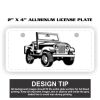 2" X 4" Aluminum License Plate  Thumbnail