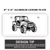2" X 4" Aluminum License Plate  Thumbnail