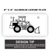 2" X 4" Aluminum License Plate  Thumbnail