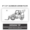 2" X 4" Aluminum License Plate  Thumbnail