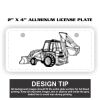 2" X 4" Aluminum License Plate  Thumbnail