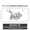 2" X 4" Aluminum License Plate  Thumbnail