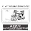 2" X 4" Aluminum License Plate  Thumbnail