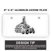 2" X 4" Aluminum License Plate  Thumbnail