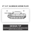 2" X 4" Aluminum License Plate  Thumbnail