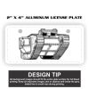 2" X 4" Aluminum License Plate  Thumbnail