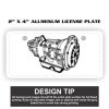 2" X 4" Aluminum License Plate  Thumbnail