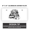 2" X 4" Aluminum License Plate  Thumbnail