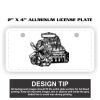 2" X 4" Aluminum License Plate  Thumbnail