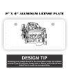 2" X 4" Aluminum License Plate  Thumbnail
