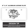 2" X 4" Aluminum License Plate  Thumbnail