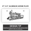 2" X 4" Aluminum License Plate  Thumbnail