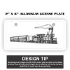 2" X 4" Aluminum License Plate  Thumbnail