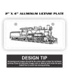 2" X 4" Aluminum License Plate  Thumbnail