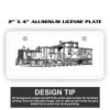 2" X 4" Aluminum License Plate  Thumbnail