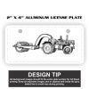 2" X 4" Aluminum License Plate  Thumbnail