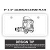 2" X 4" Aluminum License Plate  Thumbnail