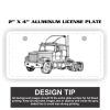 2" X 4" Aluminum License Plate  Thumbnail
